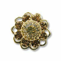Swarovski Filigree 60870 Gold Plated диаметр 11,5 мм цвета страз Golden Shadow/Light Colorado Topaz